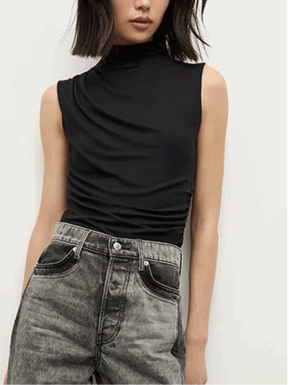Veronica Beard Black Mylie Sleeveless Top